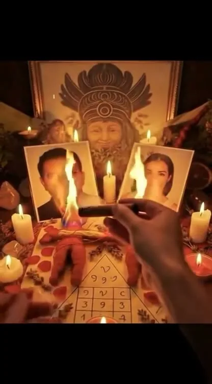 Trabajo espiritual místico capturado desde video