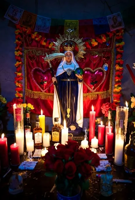 Altar ritual capturado desde video